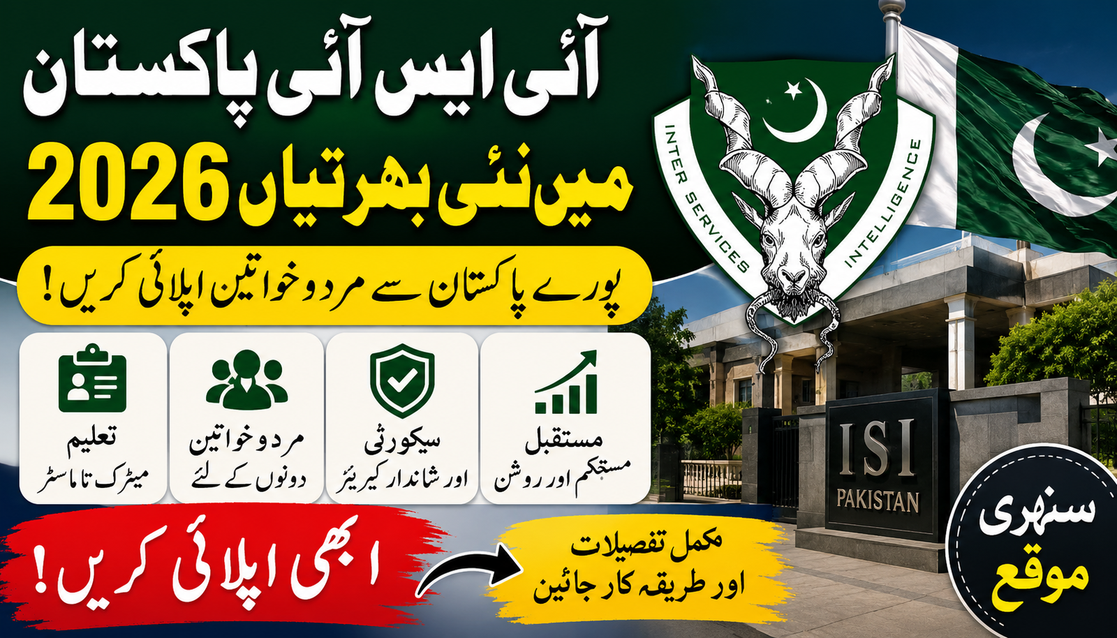 ISI Pakistan New Jobs 2026 – Join Now